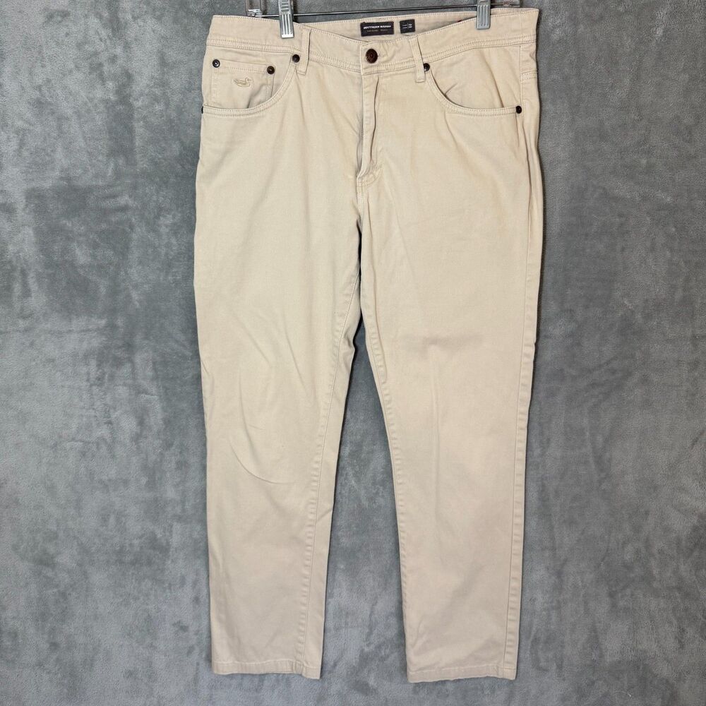 Southern Marsh Pants 32x30 (*32x27.5) Khaki Stretch 5-Pocket Brazos Chino Preppy